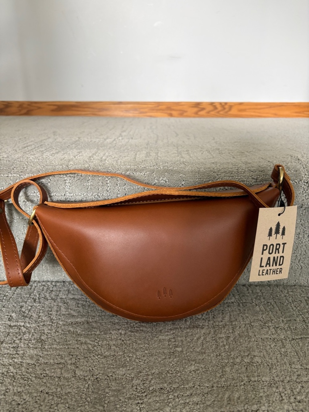 Portland Leather Tan Koala Crossbody Bag